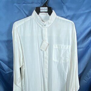 8608 - Men's collarless long sleeve dress shirt by Elliot - NWT